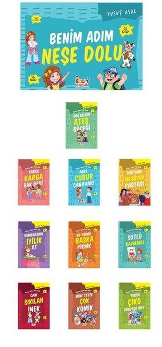 Benim Adım Neşe Dolu Seti - 10 Kitap Takım | Bıcırık Yayınları (İnce Kapak)