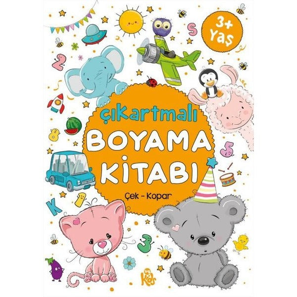 Çıkartmalı Boyama Kitabı Çek Kopar 3+Yaş | Bigkids Yayınları (İnce Kapak)
