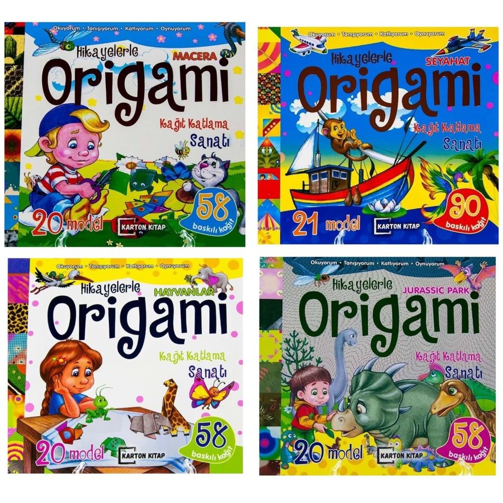 Origami Çocuklar İçin (4 Kitap Takım)