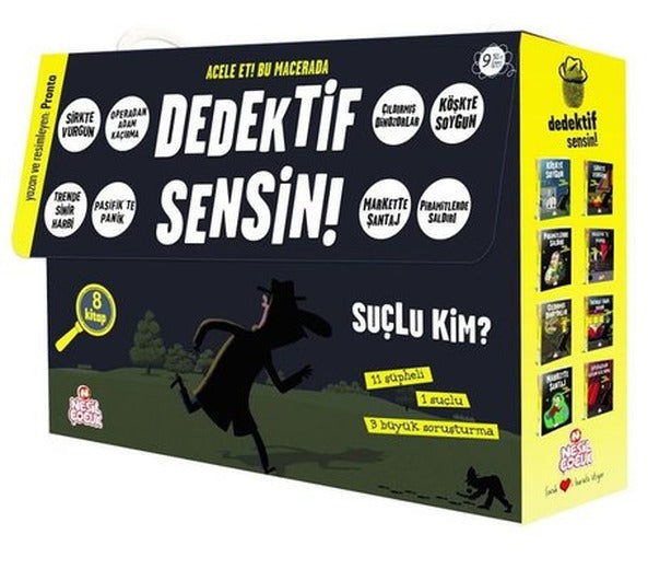 Dedektif Sensin 2 Set Bir Arada - 8 Kitap Takım | Nesil Çocuk Yayınları (İnce Kapak)