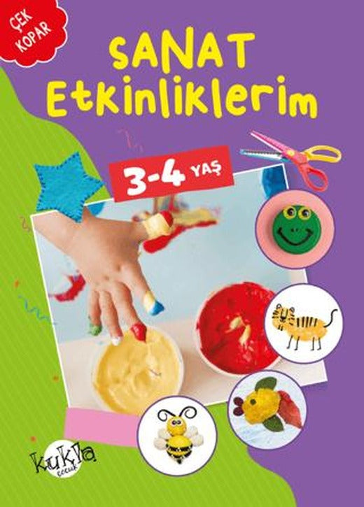 Sanat Etkinliklerim 3-4 Yaş | Kukla Yayınları (Ciltsiz)