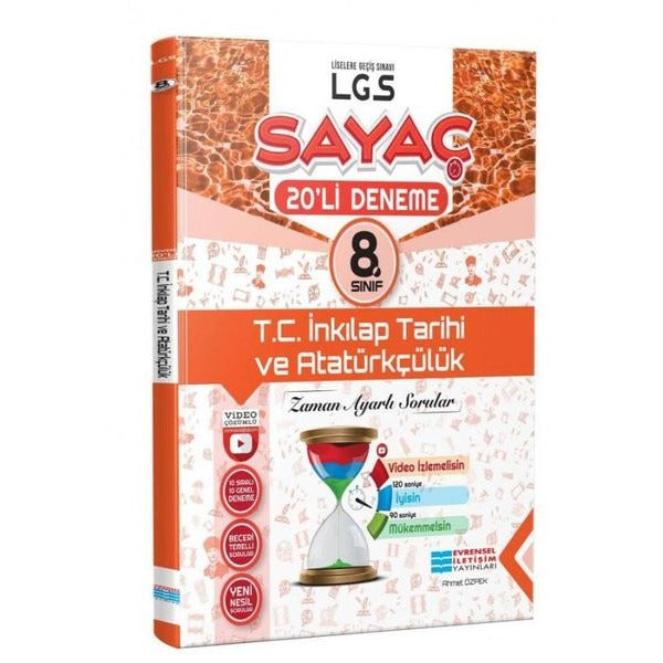 8.Sınıf LGS T.C. İnkılap Tarihi ve Atatürkçülük Video Çözümlü 20'li Sayaç Deneme | Evrensel İletişim Yayınları (İnce Kapak)