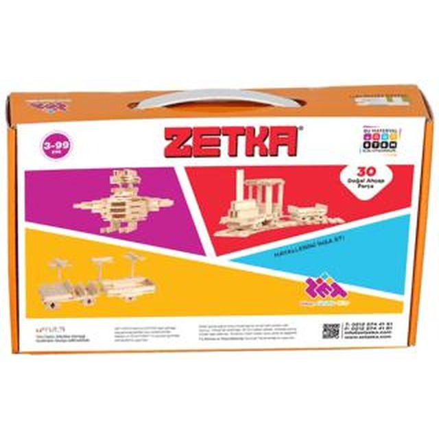 Zetka 30 Doğal Ahşap Parça | Zet Zeka