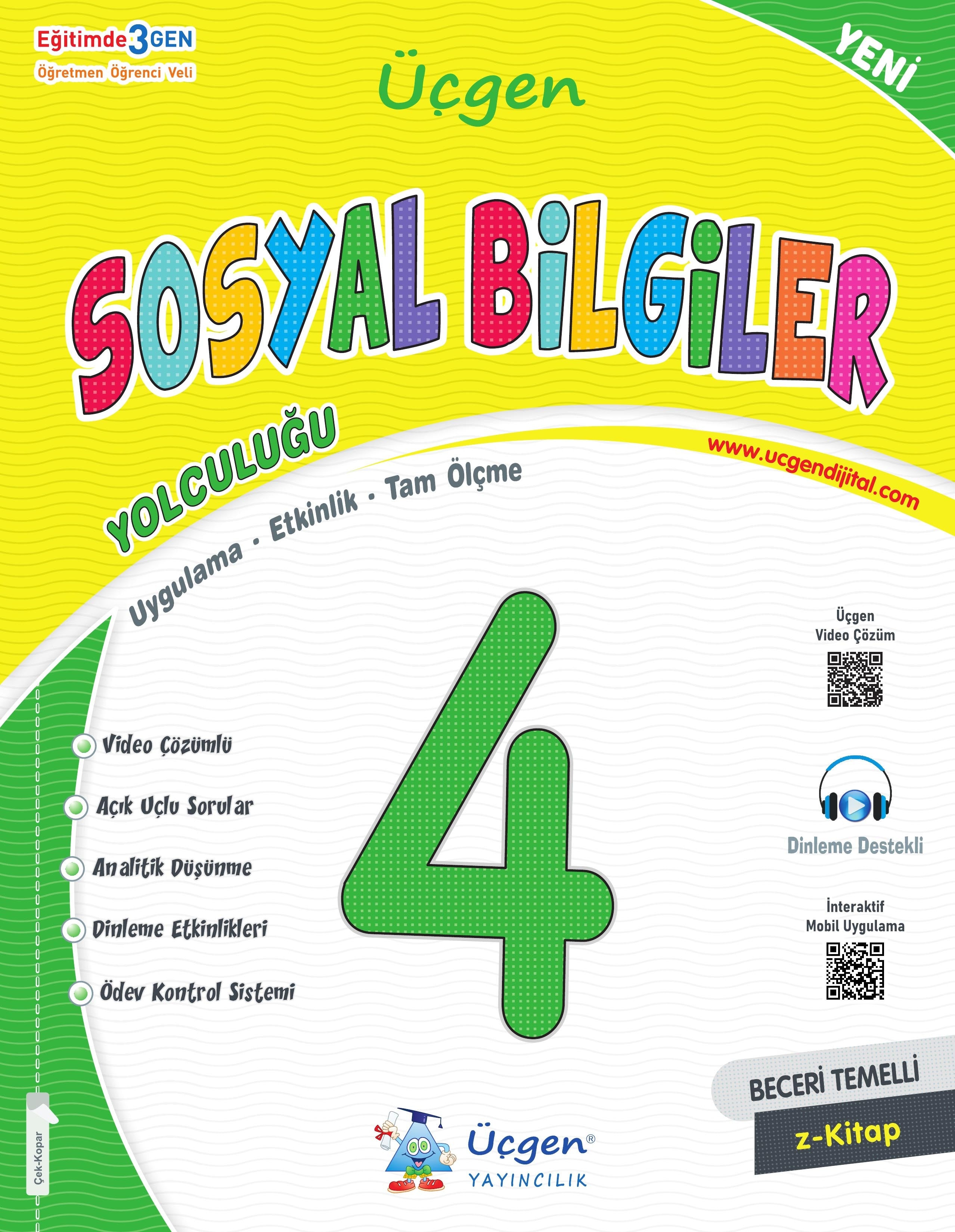 4. Sınıf Beceri Temelli Sosyal Bilgiler Yolculuğu | Üçgen Yayınları (İnce Kapak)