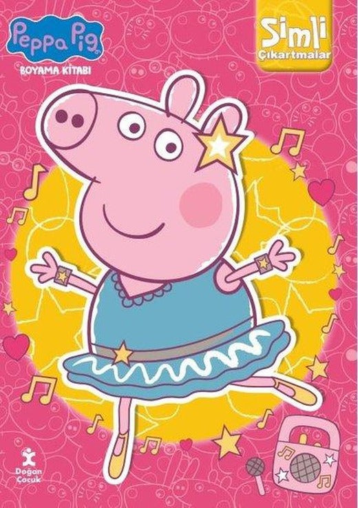 Peppa Pig Boyama Kitabı - Simli Çıkartmalar | Doğan Çocuk (İnce Kapak)