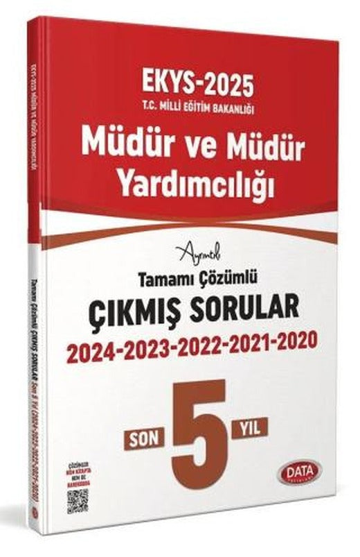 2025 MEB EKYS Müdür ve Müdür Yardımcılığı 5 Yıl Çıkmış Sorular ve Çözümleri | Data Yayınları (Ciltsiz)