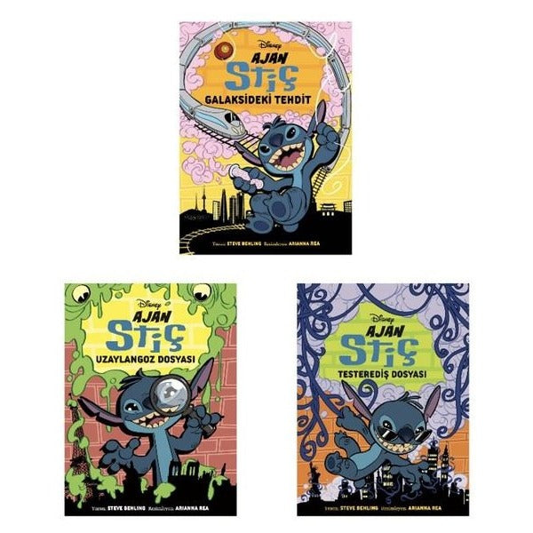 Disney Ajan Stiç - Maceraları Seti - 3 Kitap Takım | Beta Kids (İnce Kapak)