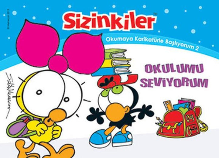 Okumaya Karikatürle Başlıyorum 2 - Okulumu Seviyorum | Mart Yayınları (İnce Kapak)