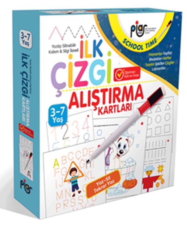 İlk Çizgi Alıştırma Kartları | Piar Kids