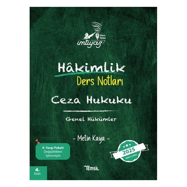 İmtiyaz Ceza Hukuku Genel Hükümler Hakimlik Ders Notları | Temsil Kitap (Ciltsiz)