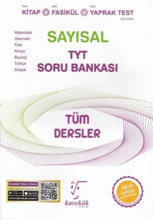 TYT Tüm Dersler Sayısal Soru Bankası | Karekök Eğitim Yayın (İnce Kapak)
