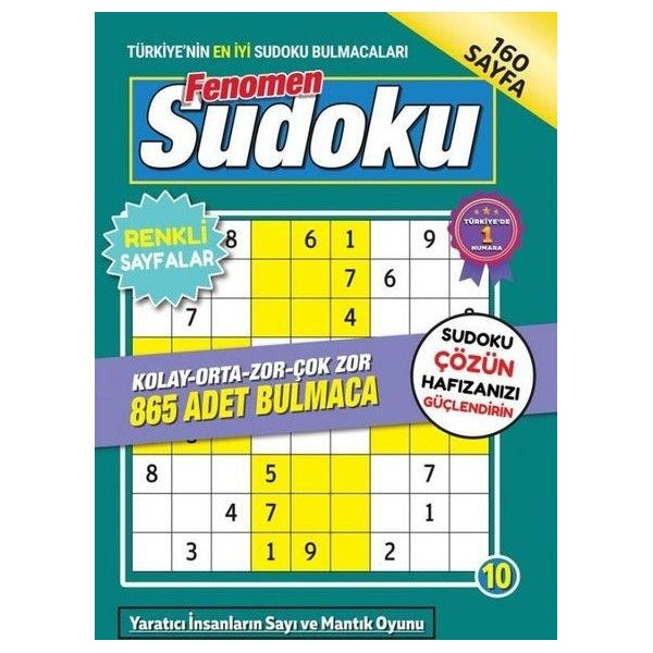 Fenomen Sudoku Bulmaca - 10 | Maxı Yayıncılık (İnce Kapak)