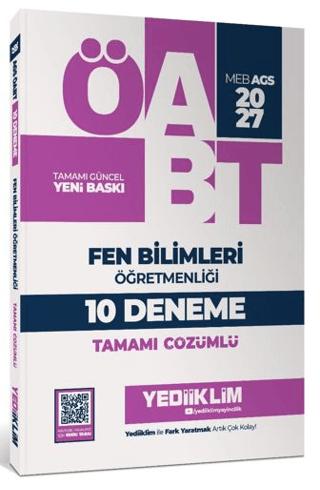 2027 MEB AGS ÖABT Fen Bilimleri Öğretmenliği Tamamı Çözümlü 10 Deneme | Yediiklim Yayınları (Ciltsiz) - Resim 1