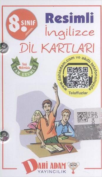 Dahi Adam 8. Sınıf Resimli İngilizce Dil Kartları | Dahi Adam Yayıncılık (İnce Kapak) - Resim 1