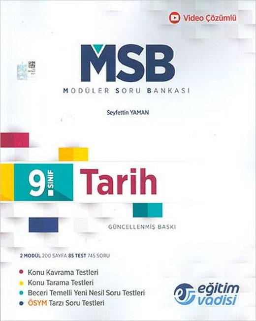 Eğitim Vadisi 9.Sınıf Tarih MSB Modüler Soru Bankası 2024 öncesi müfredat