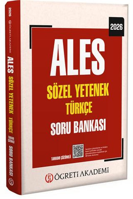 2026 ALES Sözel Yetenek Türkçe Tamamı Çözümlü Soru Bankası | Öğreti Akademi (Ciltsiz)