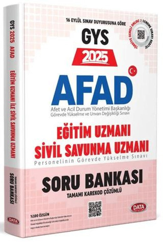 AFAD 2025 GYS Eğitim Uzmanı - Sivil Savunma Uzmanı Soru Bankası - Karekod Çözümlü