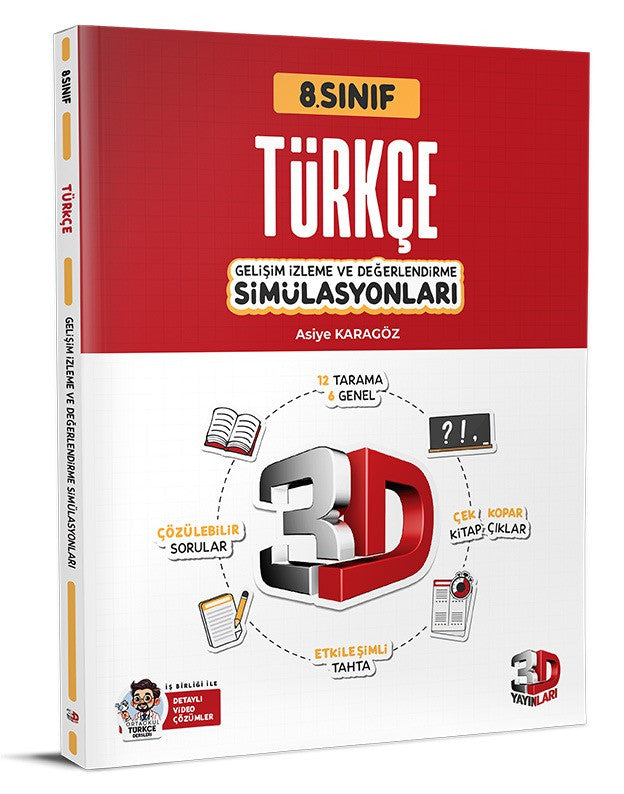3D 2026 8. Sınıf Lgs Türkçe Simülasyon Branş Deneme kitap kapağı