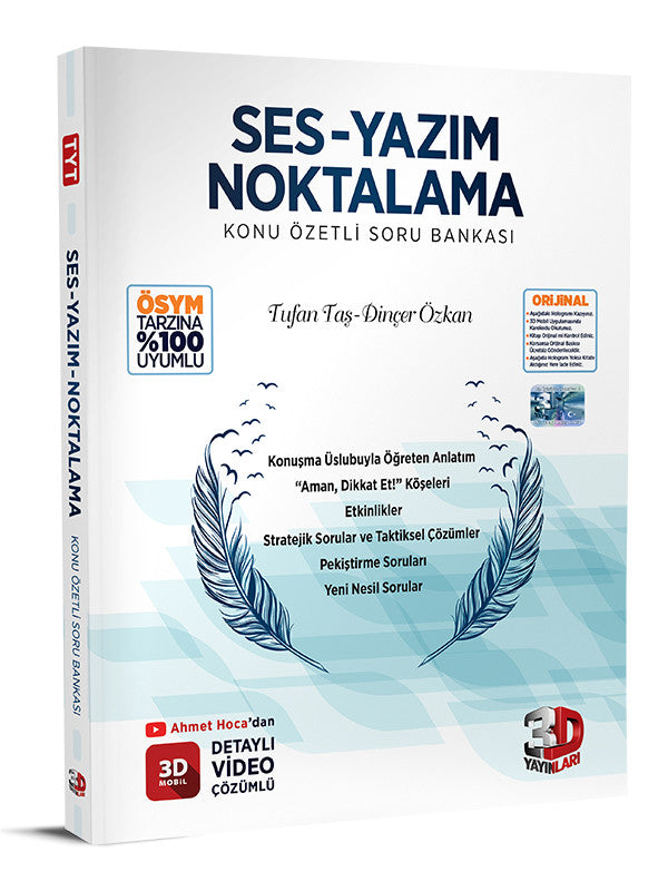 3D Yayınları 2026 Tyt Ayt Ses - Yazım - Noktalama Konu Özetli Soru Bankası kitap kapağı