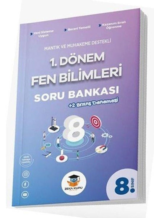 8. Sınıf 1. Dönem Fen Bilimleri Soru Bankası | Zeka Küpü Yayınları (İnce Kapak)
