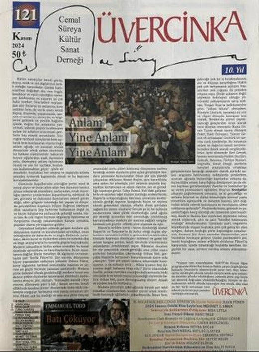 Üvercinka Dergisi Sayı: 121 Kasım 2024 | Üvercinka Dergisi (Ciltsiz)