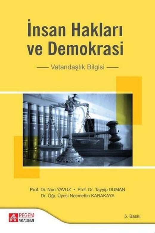 İnsan Hakları ve Demokrasi - Vatandaşlık Bilgisi | Pegem Akademi Yayıncılık (İnce Kapak)