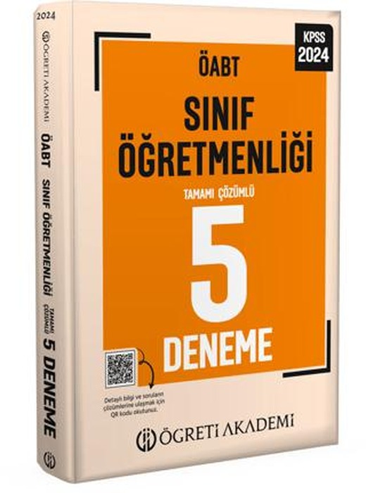 2024 KPSS ÖABT Sınıf Öğretmenliği Tamamı Çözümlü 5 Deneme | Öğreti Akademi (Ciltsiz)