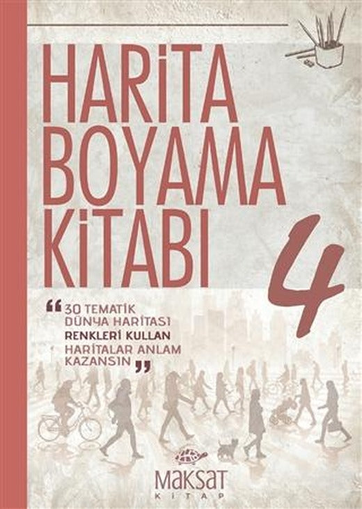 Harita Boyama Kitabı 4 | Maksat Kitap (Ciltsiz)