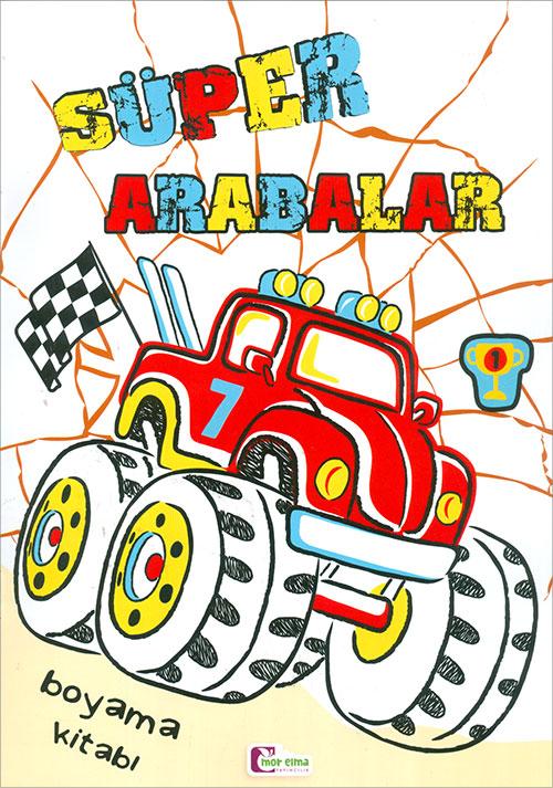 Süper Arabalar Boyama Kitabı - Mor Elma Yayıncılık