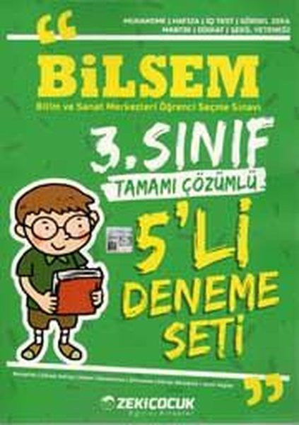 3.Sınıf Bilsem Tamamı Çözümlü 5'li Deneme - Kolektif kitap kapağı