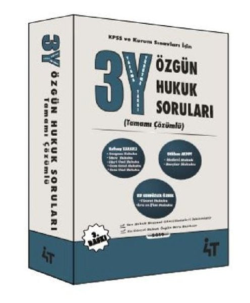 3Y Özgün Hukuk Soruları-Tamamı Çözümlü - Elif Kendüzler Özbek kitap kapağı