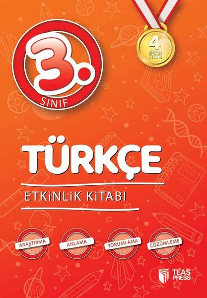 4 Aşamada Etkinlik Kitabı - 3.Sınıf Türkçe Etkinlik Kitabı - Mısra Ergin kitap kapağı