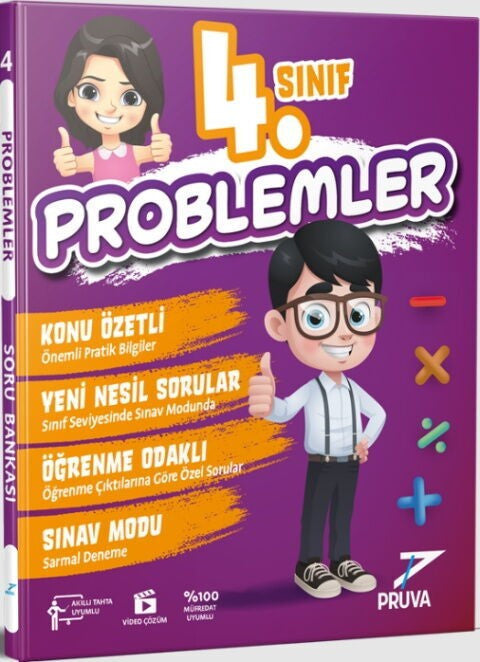 4. Sınıf Problemler Soru Bankası Pruva Akademi - Kolektif kitap kapağı