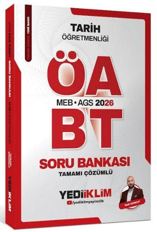 2026 MEB-AGS ÖABT Tarih Öğretmenliği Tamamı Çözümlü Soru Bankası | Yediiklim Yayınları (Ciltsiz)