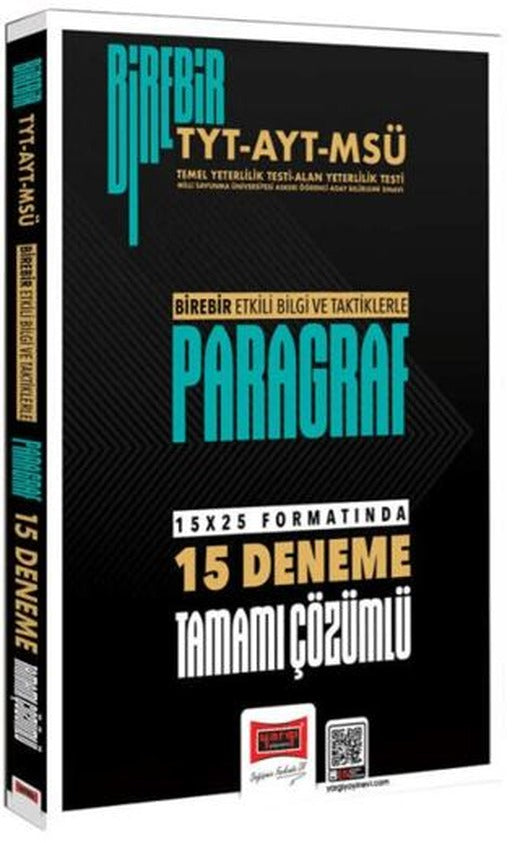 2026 Birebir TYT-AYT-MSÜ Paragraf Tamamı Çözümlü 15 Deneme Sınavı