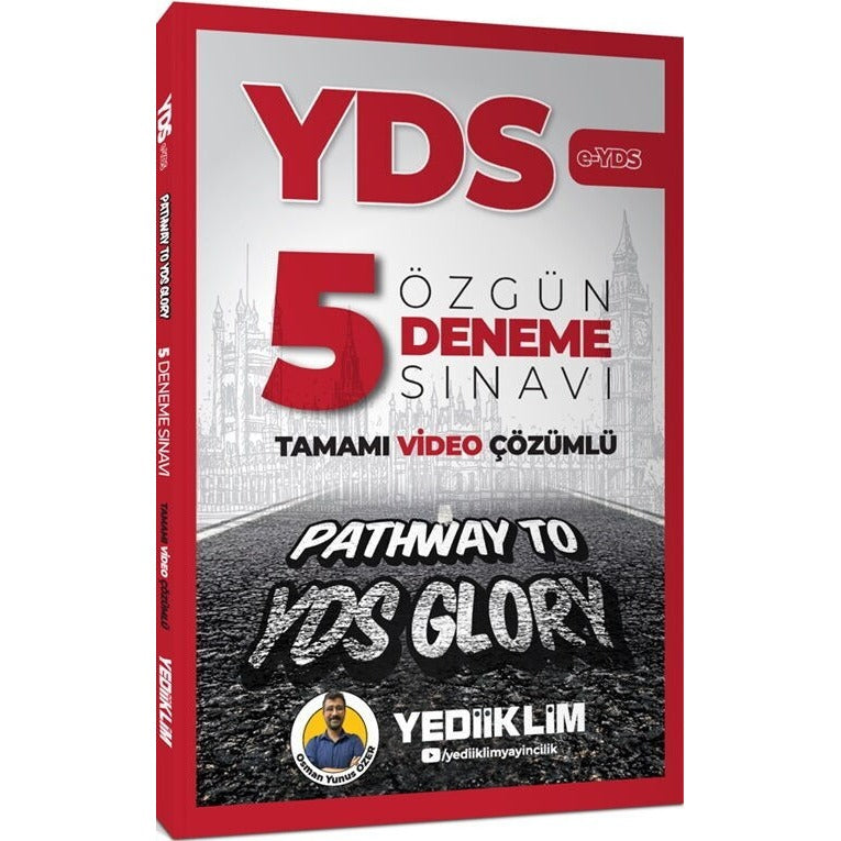 YDS E-YDS Tamamı Video Çözümlü Özgün 5 Deneme Sınavı | Yediiklim Yayınları (Ciltsiz)