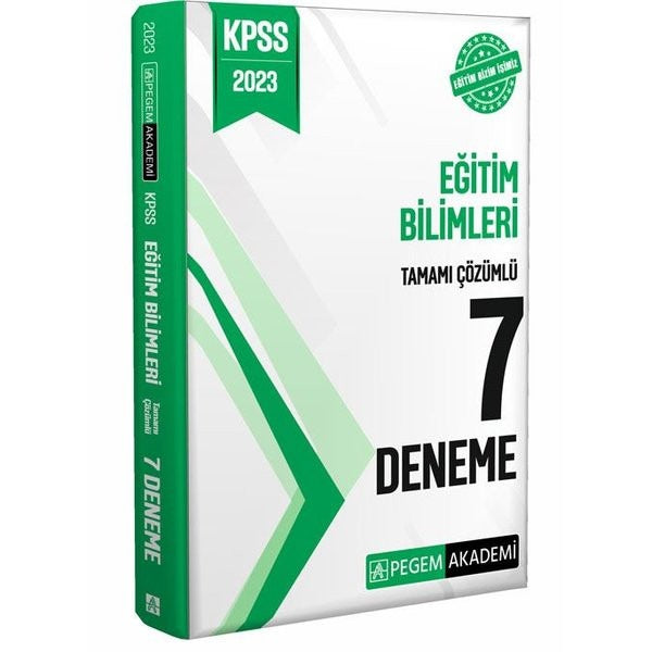 2023 KPSS Eğitim Bilimleri Tamamı Çözümlü 7 Deneme | Pegem Akademi Yayıncılık (İnce Kapak)