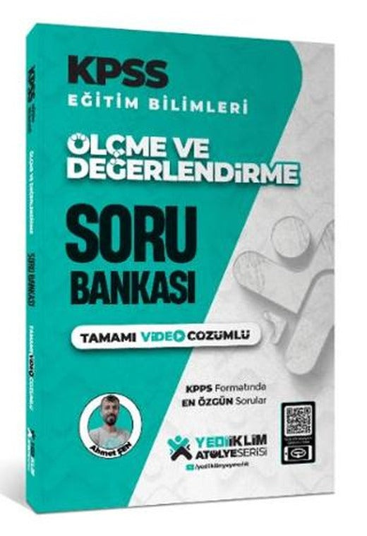 2025 Atölye Serisi KPSS Eğitim Bilimleri Ölçme ve Değerlendirme Tamamı Video Çözümlü Soru Bankası | Yediiklim Yayınları (Ciltsiz)
