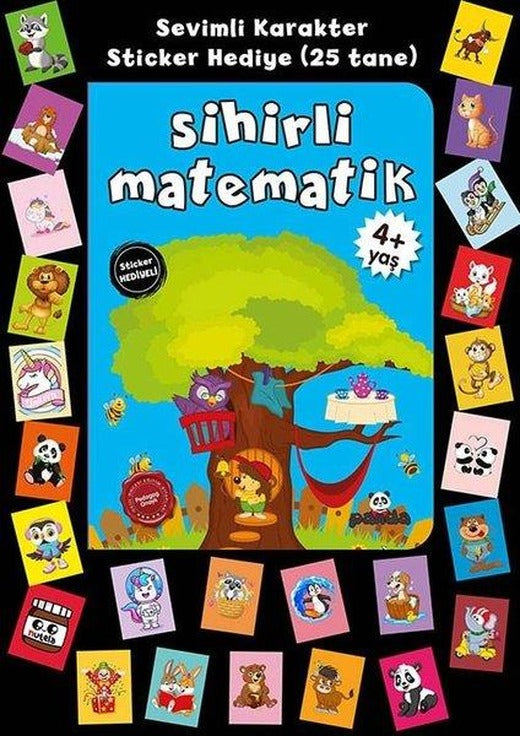 Sihirli Matematik - Stickerlı 4+ Yaş | Panda (İnce Kapak)