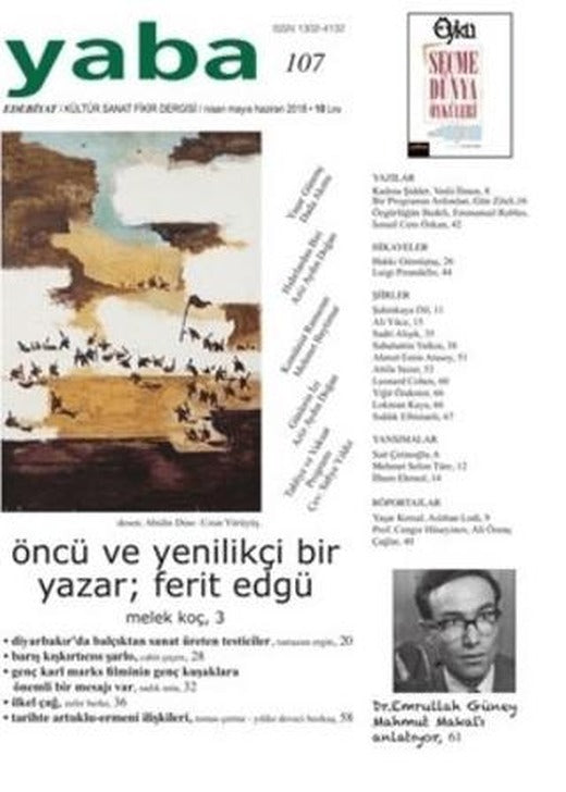 Yaba Edebiyat Dergisi Sayı: 107 Nisan-Mayıs-Haziran 2018 | Yaba Dergisi Yayınları (Ciltsiz)