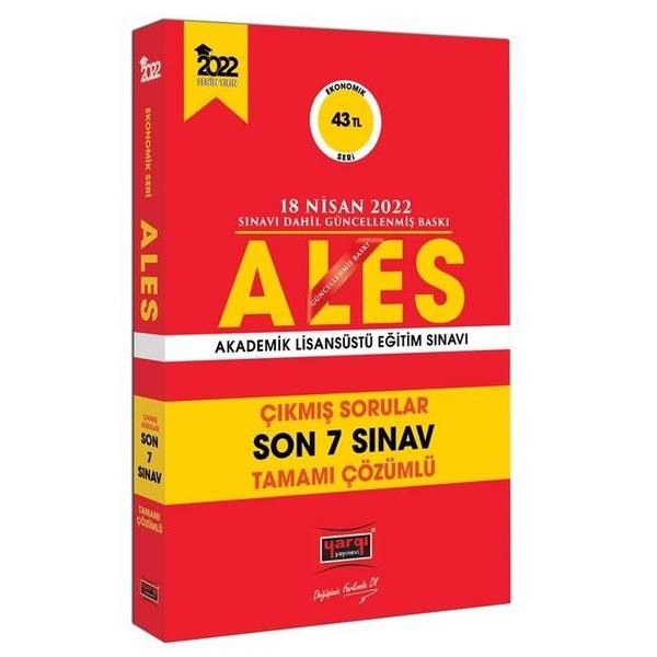 ALES Ekonomik Seri Son 7 Sınav Çıkmış Sorular - 18 Nisan 2022 Sınavı Dahil | Yargı Yayınları (İnce Kapak)