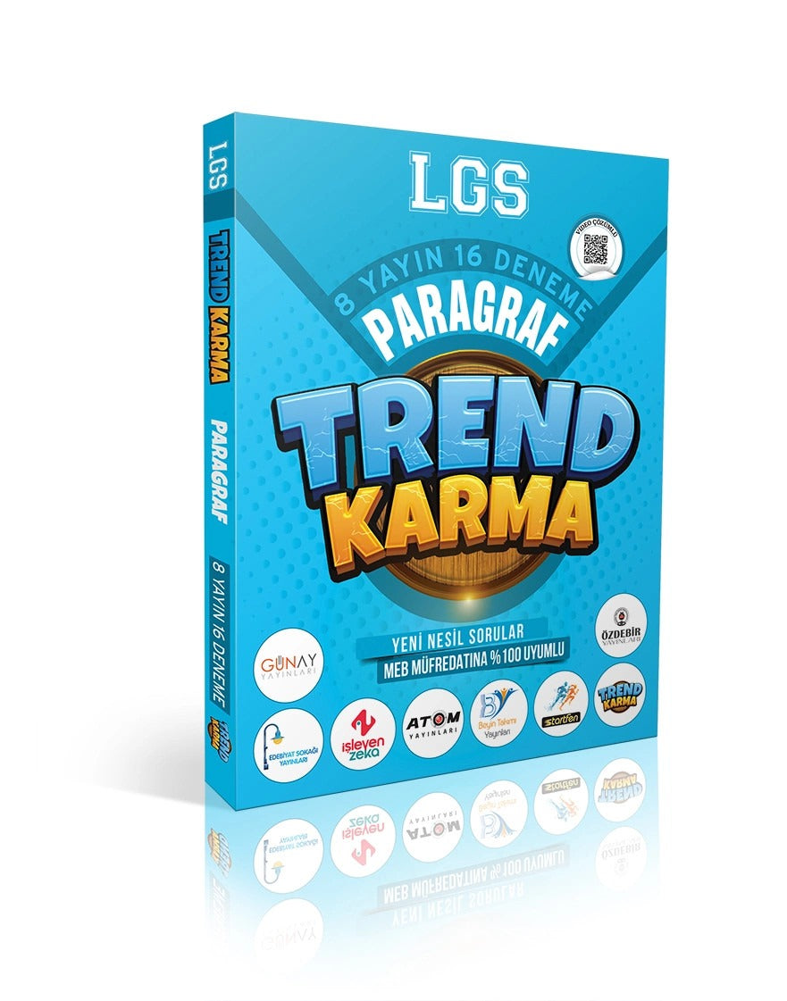 Trend Karma 8.Sınıf LGS Paragraf Denemeleri | Trend Karma (İnce Kapak)
