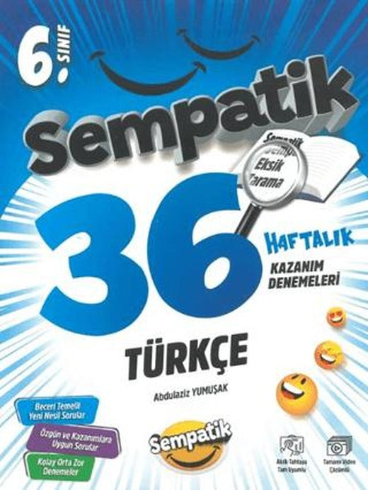 6. Sınıf Sempatik 36 Haftalık Türkçe Kazanım Denemeleri