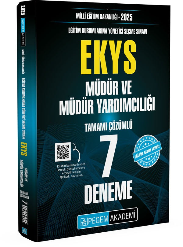 2026 Milli Eğitim Bakanlığı (EKYS) Müdür ve Müdür Yardımcılığı Tamamı Çözümlü 7 Deneme | Pegem Akademi Yayıncılık (İnce Kapak)