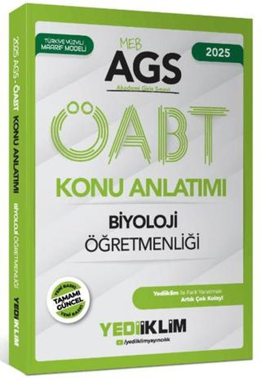 2025 MEB AGS ÖABT Biyoloji Öğretmenliği Konu Anlatımı | Yediiklim Yayınları (Ciltsiz)