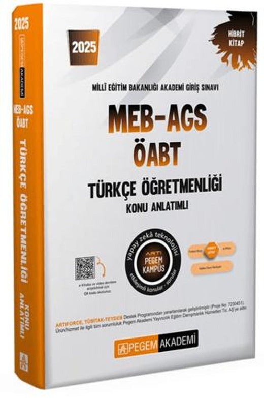 2025 MEB-AGS-ÖABT Türkçe Öğretmenliği Konu Anlatımlı | Pegem Akademi Yayıncılık (Ciltsiz)