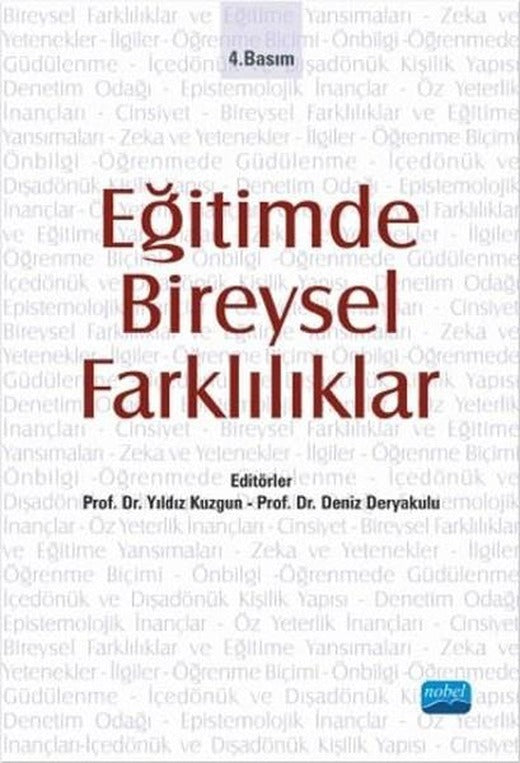 Eğitimde Bireysel Farklılıklar | Nobel Akademik Yayıncılık (İnce Kapak)