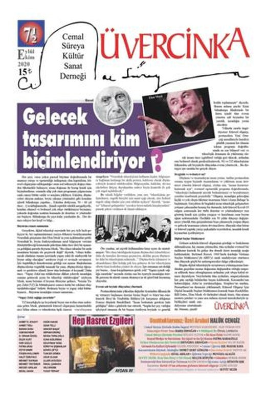 Üvercinka Dergisi Sayı: 71/72 Eylül - Ekim 2020 | Üvercinka Dergisi (Ciltsiz)