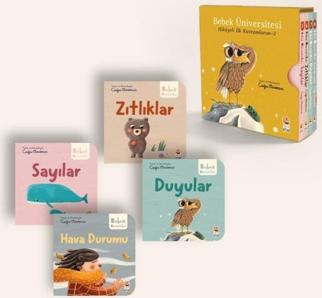 Bebek Üniversitesi 2 - Hikayeli İlk Kavramlarım Set (4 Kitap)
