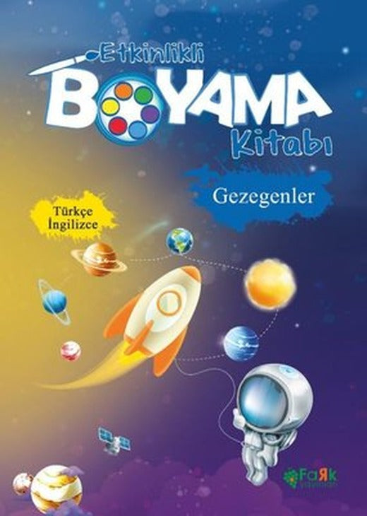 Etkinlikli Boyama Kitabı - Gezegenler - Türkçe İngilizce | Fark Yayınları